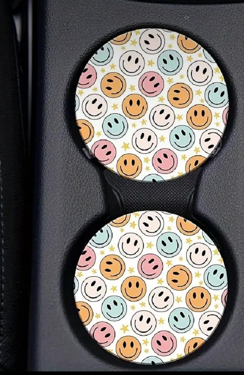 Smiley Car Coasters