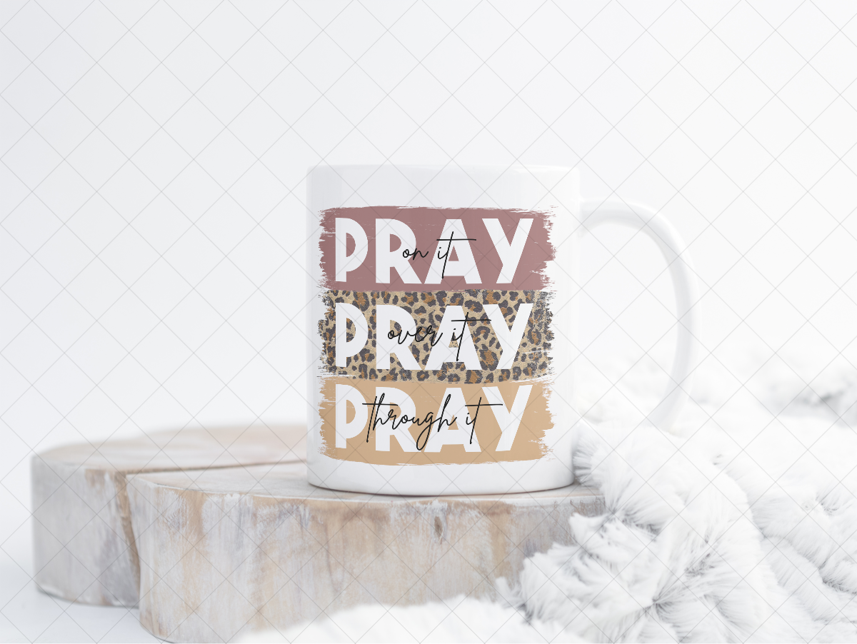 Pray Stacked Coffee Mug