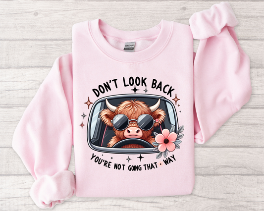 Don't Look Back Cow Tee