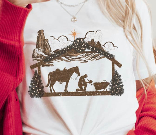 Praying Cowboy With Horse Tee