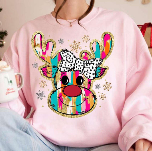 Colorful Reindeer Tee