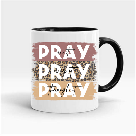 Pray Stacked Coffee Mug