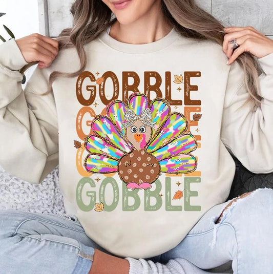 Gobble Stacked Turkey Tee