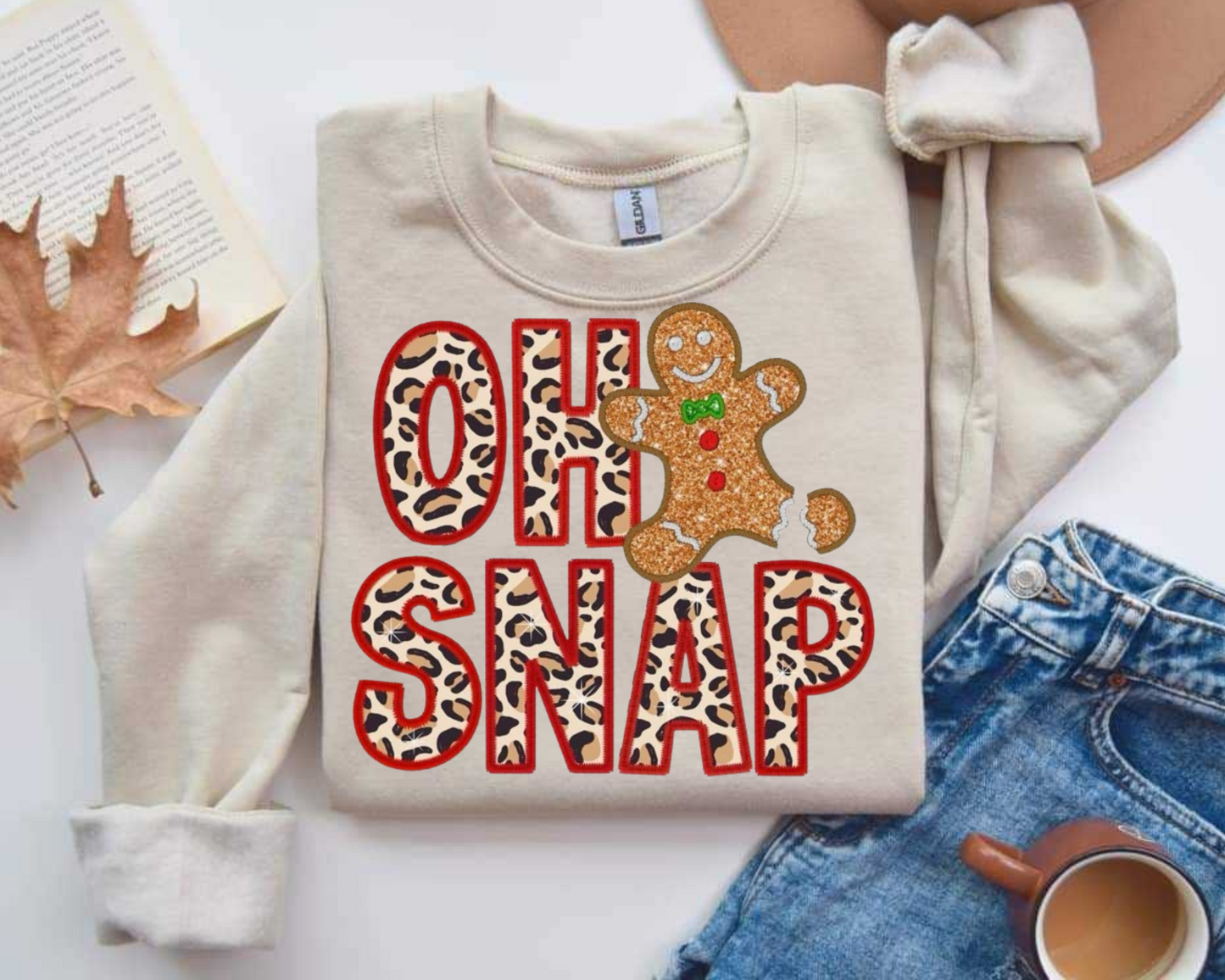 Oh Snap Leopard Gingerbread Tee