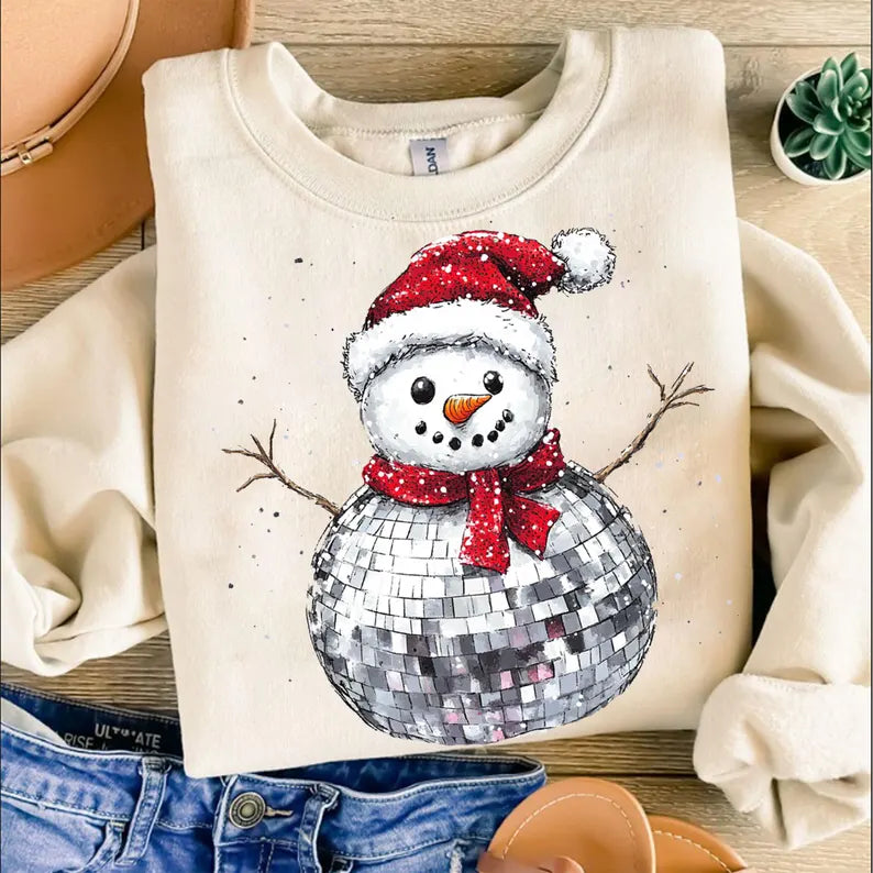 Disco Snowman Tee